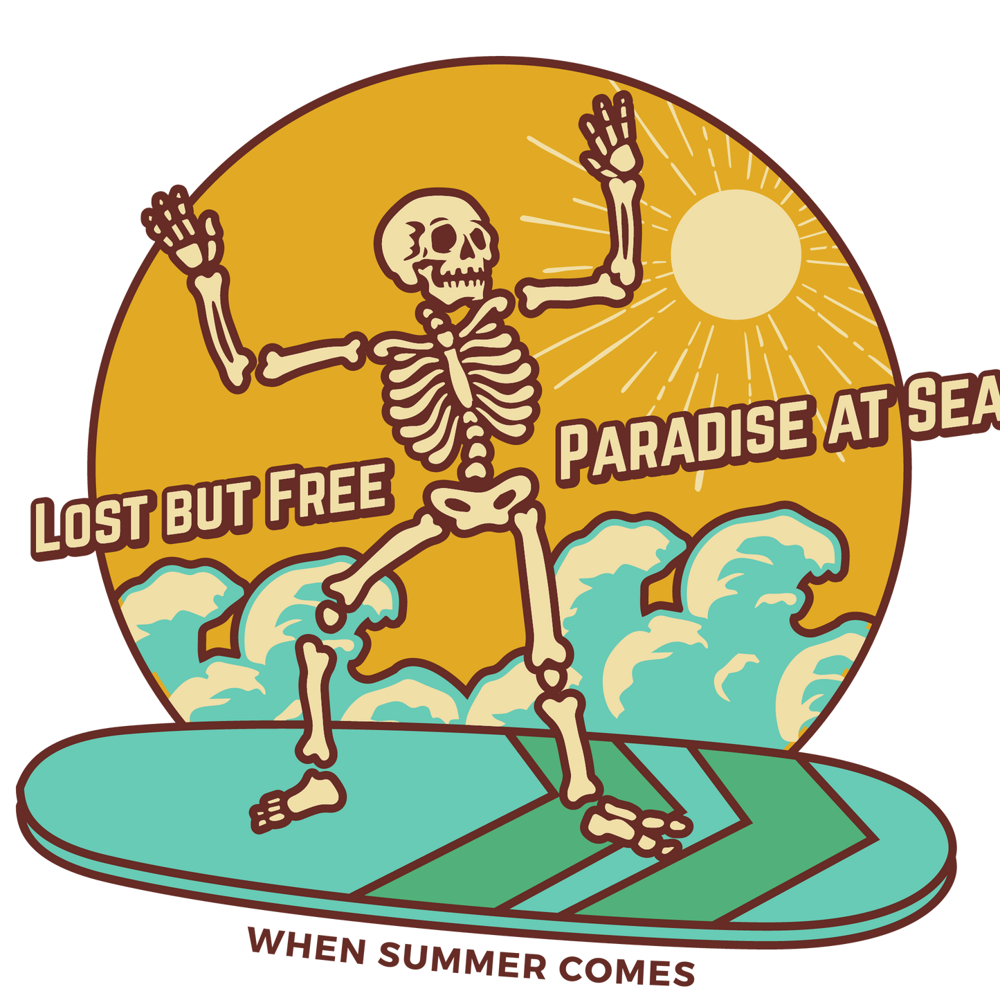 Lost But Free Beach Bums DTF Transfers