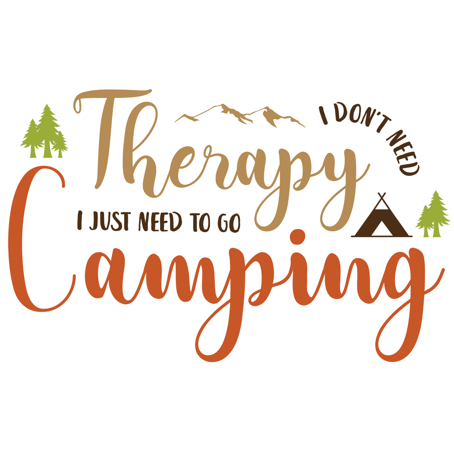 Therapy Camping DTF Transfers