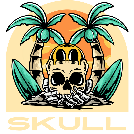 Skull Beach Bums DTF Transfers